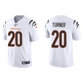 Men's Cincinnati Bengals D.J. Turner White 2023 NFL Draft Vapor Limited Jersey