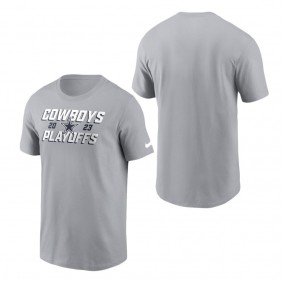 Men's Dallas Cowboys Gray 2023 NFL Playoffs Iconic T-Shirt