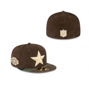 Dallas Cowboys Just Caps Brown Camo 59FIFTY Fitted Hat