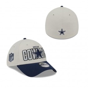 Men's Dallas Cowboys Stone Navy 2023 NFL Draft 39THIRTY Flex Hat