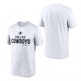 Men's Dallas Cowboys Nike White Legend Community Performance T-Shirt