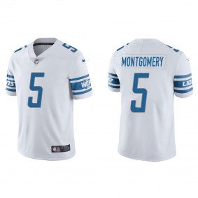 Men's David Montgomery Detroit Lions White Vapor Limited Jersey