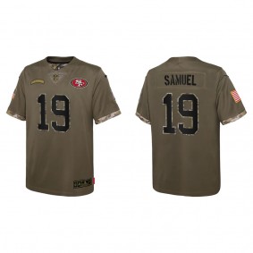 Deebo Samuel Youth San Francisco 49ers Olive 2022 Salute To Service Limited Jersey