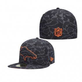Men's Denver Broncos Black Amoeba Camo 59FIFTY Fitted Hat