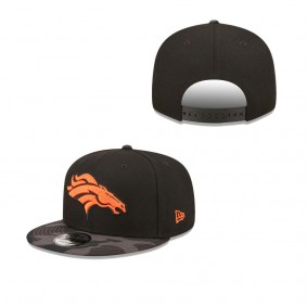 Men's Denver Broncos Black Camo Vize 9FIFTY Snapback Hat