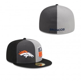 Men's Denver Broncos Gray Black 2023 Sideline 59FIFTY Fitted Hat