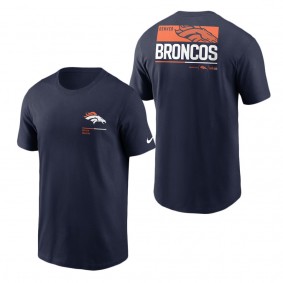 Men's Denver Broncos Navy Team Incline T-Shirt