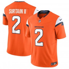 Men's Denver Broncos Patrick Surtain II Orange Vapor F.U.S.E. Limited Jersey
