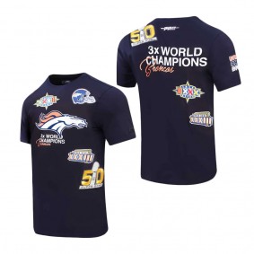 Men's Denver Broncos Pro Standard Navy Championship T-Shirt