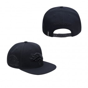 Men's Denver Broncos Pro Standard Triple Black Snapback Hat