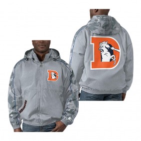 Men's Denver Broncos Starter Gray Thursday Night Gridiron Throwback Full-Zip Jacket