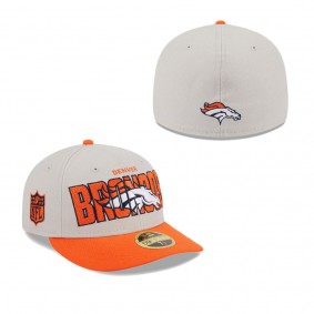 Men's Denver Broncos Stone Orange 2023 NFL Draft Low Profile 59FIFTY Fitted Hat