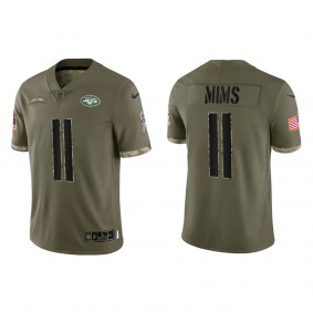 Denzel Mims New York Jets Olive 2022 Salute To Service Limited Jersey