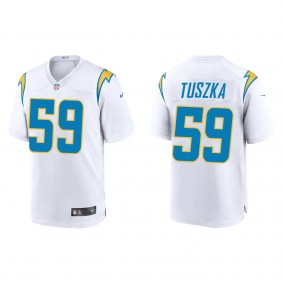 Men's Los Angeles Chargers Derrek Tuszka White Game Jersey