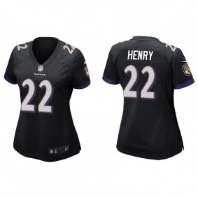 Women's Baltimore Ravens Derrick Henry Black Game Jersey