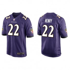 Men's Baltimore Ravens Derrick Henry Purple Game Jersey