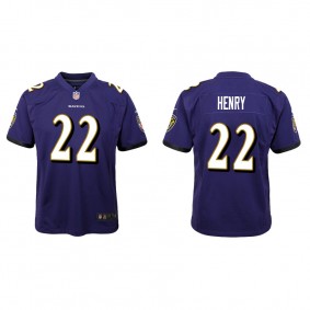 Youth Baltimore Ravens Derrick Henry Purple Game Jersey