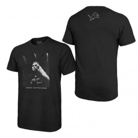 Men's Detroit Lions Aidan Hutchinson Majestic Threads Black Graphic T-Shirt