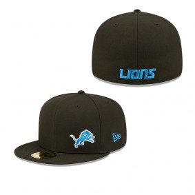 Men's Detroit Lions Black Flawless 59FIFTY Fitted Hat