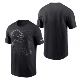 Men's Detroit Lions Black RFLCTV T-Shirt