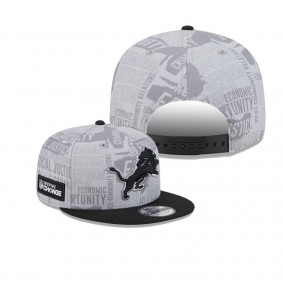 Men's Detroit Lions Gray Black 2023 Inspire Change 9FIFTY Snapback Hat