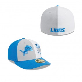 Men's Detroit Lions Gray Blue 2023 Sideline Low Profile 59FIFTY Fitted Hat