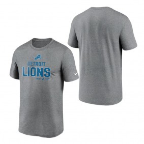 Men's Detroit Lions Nike Heathered Gray Legend Community Performance T-Shirt