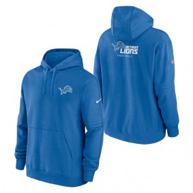 Men's Detroit Lions Nike Blue Sideline Club Fleece Pullover Hoodie