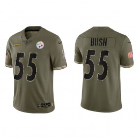 Devin Bush Pittsburgh Steelers Olive 2022 Salute To Service Limited Jersey