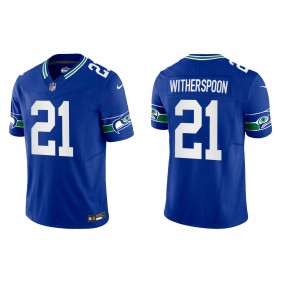 Devon Witherspoon Seattle Seahawks Royal Throwback Vapor F.U.S.E. Limited Jersey