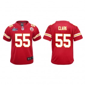 Frank Clark Youth Kansas City Chiefs Super Bowl LVII Red Game Jersey