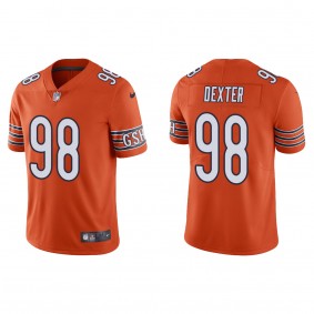 Men's Chicago Bears Gervon Dexter Orange 2023 NFL Draft Vapor Limited Jersey