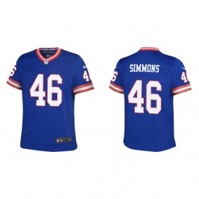 Youth New York Giants Isaiah Simmons Royal Classic Game Jersey