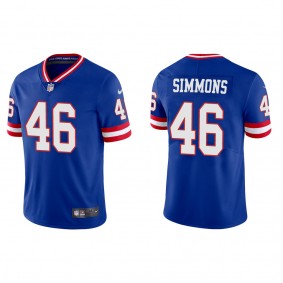 Men's New York Giants Isaiah Simmons Royal Classic Vapor Limited Jersey