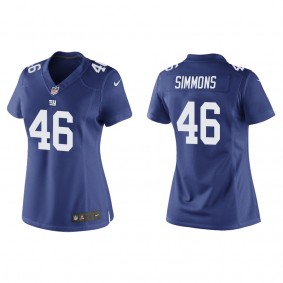 Women's New York Giants Isaiah Simmons Royal Game Jersey