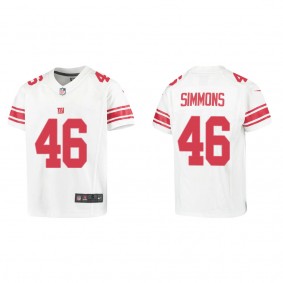 Youth New York Giants Isaiah Simmons White Game Jersey