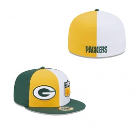 Men's Green Bay Packers Gold Green 2023 Sideline 59FIFTY Fitted Hat