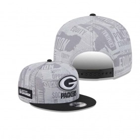 Men's Green Bay Packers Gray Black 2023 Inspire Change 9FIFTY Snapback Hat