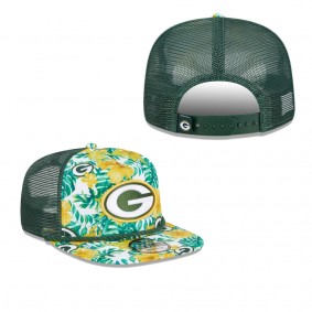 Men's Green Bay Packers White Botanical 9FIFTY Snapback Hat