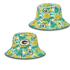 Men's Green Bay Packers White Botanical Bucket Hat