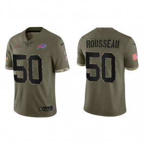 Gregory Rousseau Buffalo Bills Olive 2022 Salute To Service Limited Jersey