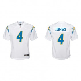Youth Los Angeles Chargers Gus Edwards White Game Jersey