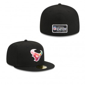 Men's Houston Texans Black 2023 NFL Crucial Catch 59FIFTY Fitted Hat
