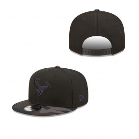 Men's Houston Texans Black Camo Vize 9FIFTY Snapback Hat