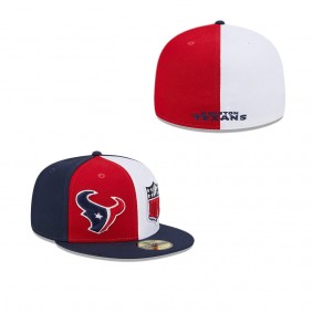 Men's Houston Texans Red Navy 2023 Sideline 59FIFTY Fitted Hat