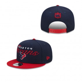 Houston Texans Script Overlap 9FIFTY Snapback Hat