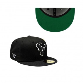 Men's Houston Texans x Paper Planes Black 59FIFTY Fitted Hat
