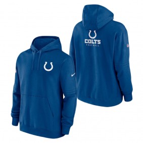 Men's Indianapolis Colts Nike Royal Sideline Club Fleece Pullover Hoodie