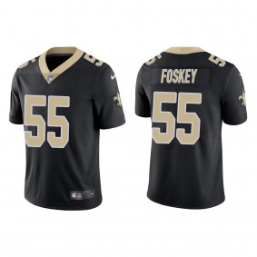 Men's New Orleans Saints Isaiah Foskey Black 2023 NFL Draft Vapor Limited Jersey