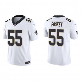 Men's New Orleans Saints Isaiah Foskey White 2023 NFL Draft Vapor F.U.S.E. Limited Jersey